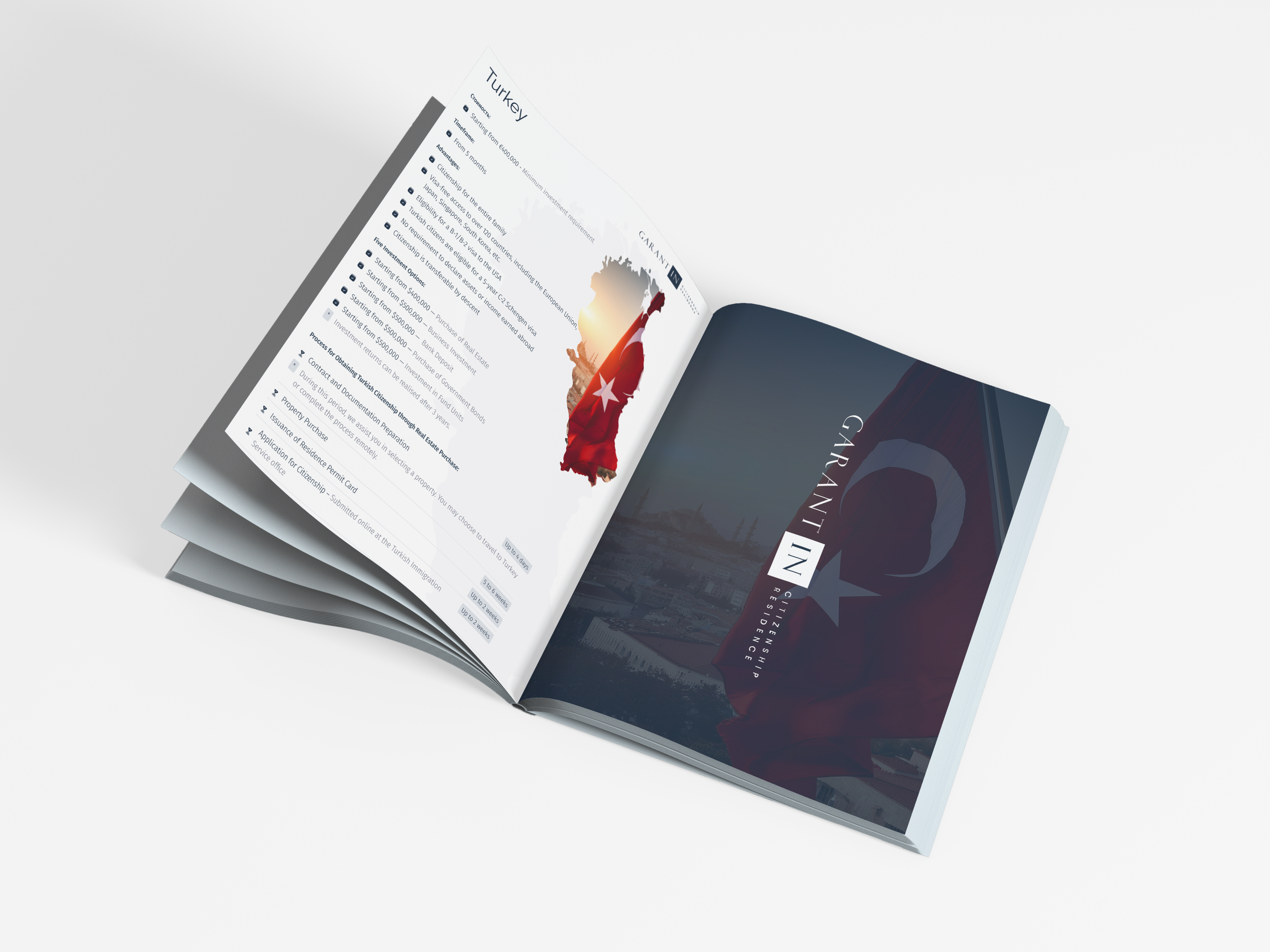 $Guide to obtaining a Turkish Citizenship on table
